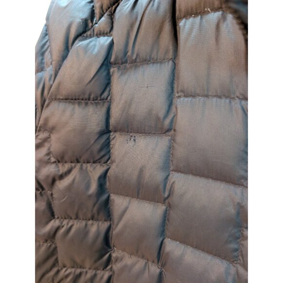 Mountain Hardwear Down Jacket Black Mens XL Full Zip Outdoor Quilted FLAW - Picture 5 of 9